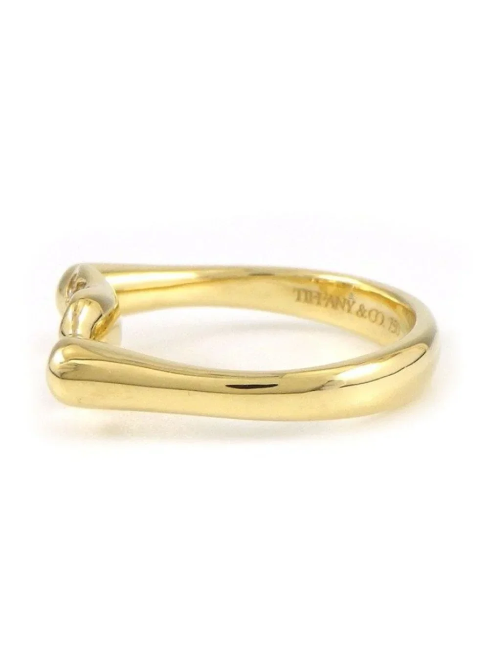 Tiffany & Co Pinky Ring Bean Design Mini Beans Pave Diamond 18k YG